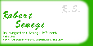 robert semegi business card